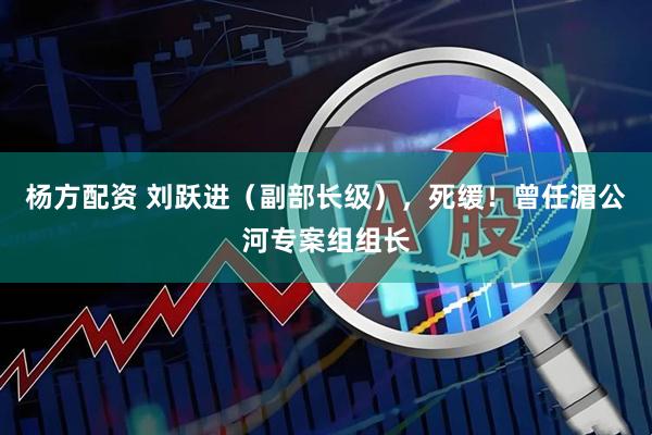 杨方配资 刘跃进（副部长级），死缓！曾任湄公河专案组组长