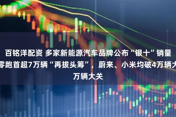 百铭洋配资 多家新能源汽车品牌公布“银十”销量:零跑首超7万辆“再拔头筹”,蔚来、小米均破4万辆大关